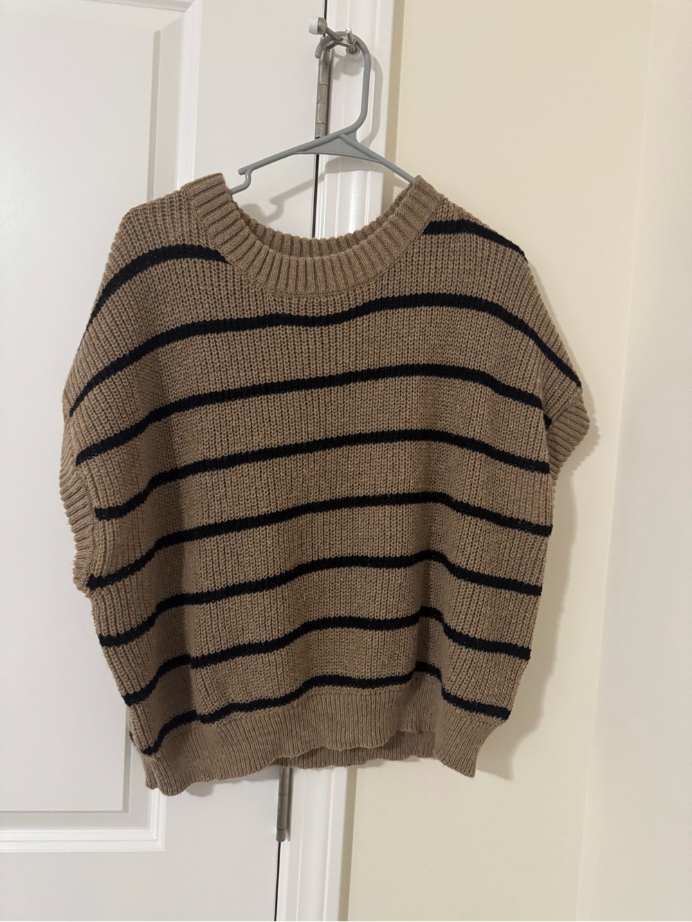 Striped Knit Sweater - Brown/Black